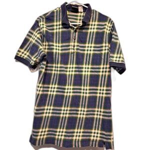 Vintage 90's Bugle Boy Plaid Collared Polo Shirt Y2K 1990's Men's size M